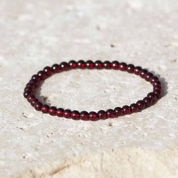 Garnet Gemstone Bracelet | Natural Stone Jewelry | Diffuser and Meditation Accessories | Gifts for her