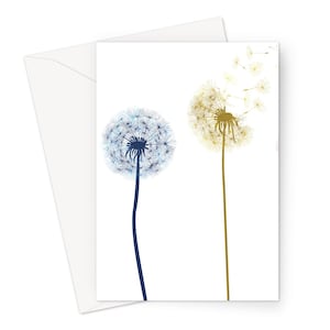 Pusteblumen Grußkarte, Blumenkarte, Geburtstagskarte, Wunschkarte, Notizkarte, Hochzeitskarte, Jubiläum