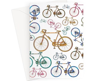 Bicycle Greeting Card, Cycling card, cards for Cyclists, Bicycle Lover card/ Birthday card, Wish card, Note card, Wedding card, anniversary