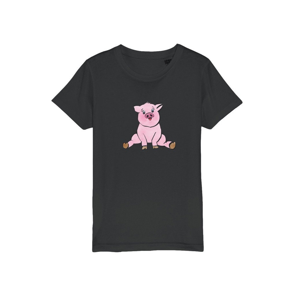 Pig Organic T-shirt for Kids / Animal T-shirt/ Pig Lover T