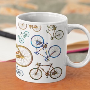 Bicycle Mug Gift, Cycling Mug, Gift Idea for Cyclists, Bicycle Lover Mug