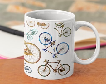 Bicycle Mug Gift, Cycling Mug, Gift Idea for Cyclists, Bicycle Lover Mug