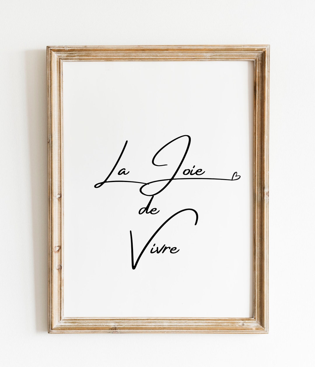 La Joie De Vivre Print - French Inspirational Art (PDF & PNG) - Etsy