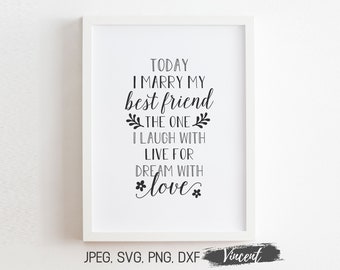 Download Today I Marry My Best Friend Etsy