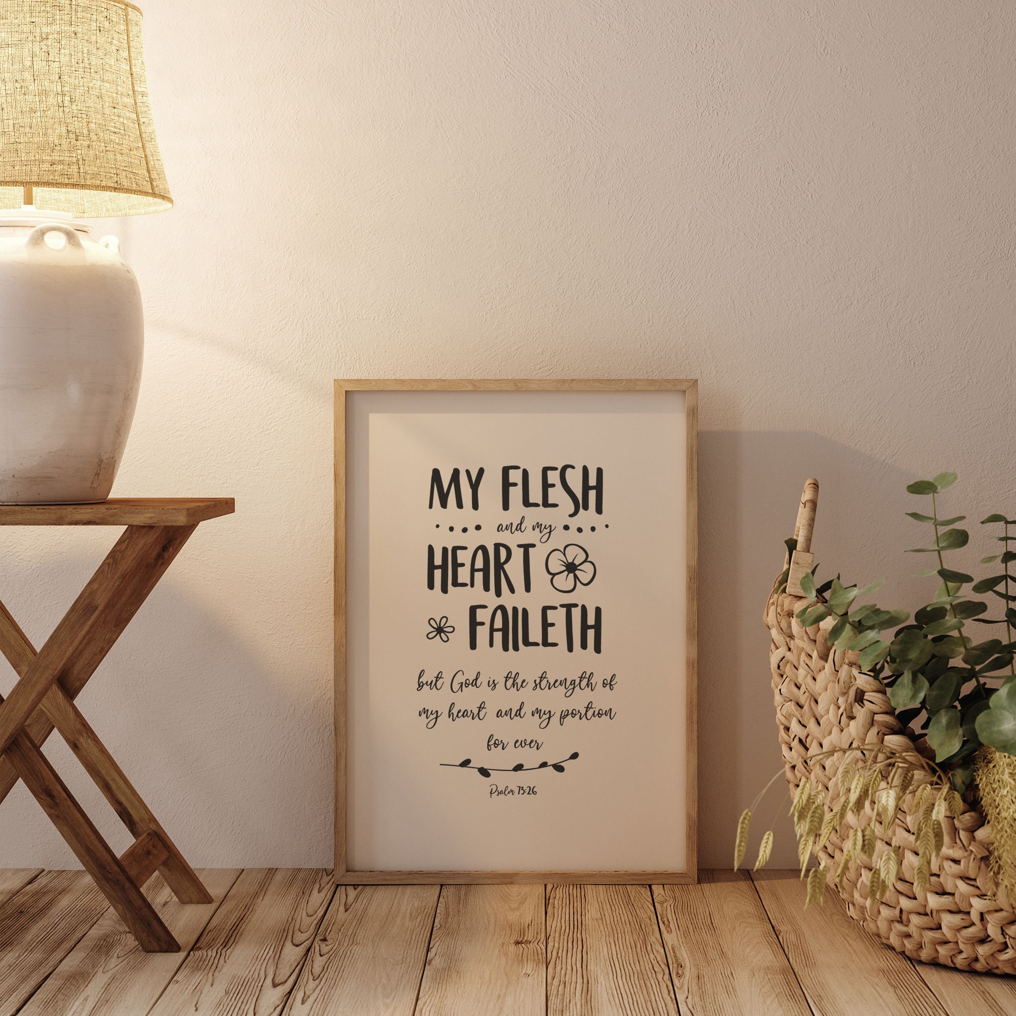 Mein Fleisch und mein Herz Faileth Inspirierendes Zitat SVG Schnitt