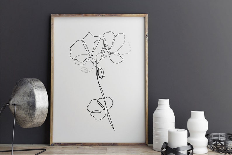 Geranium Flower Line Art Printable & Cut Files SVG JPG PNG - Etsy