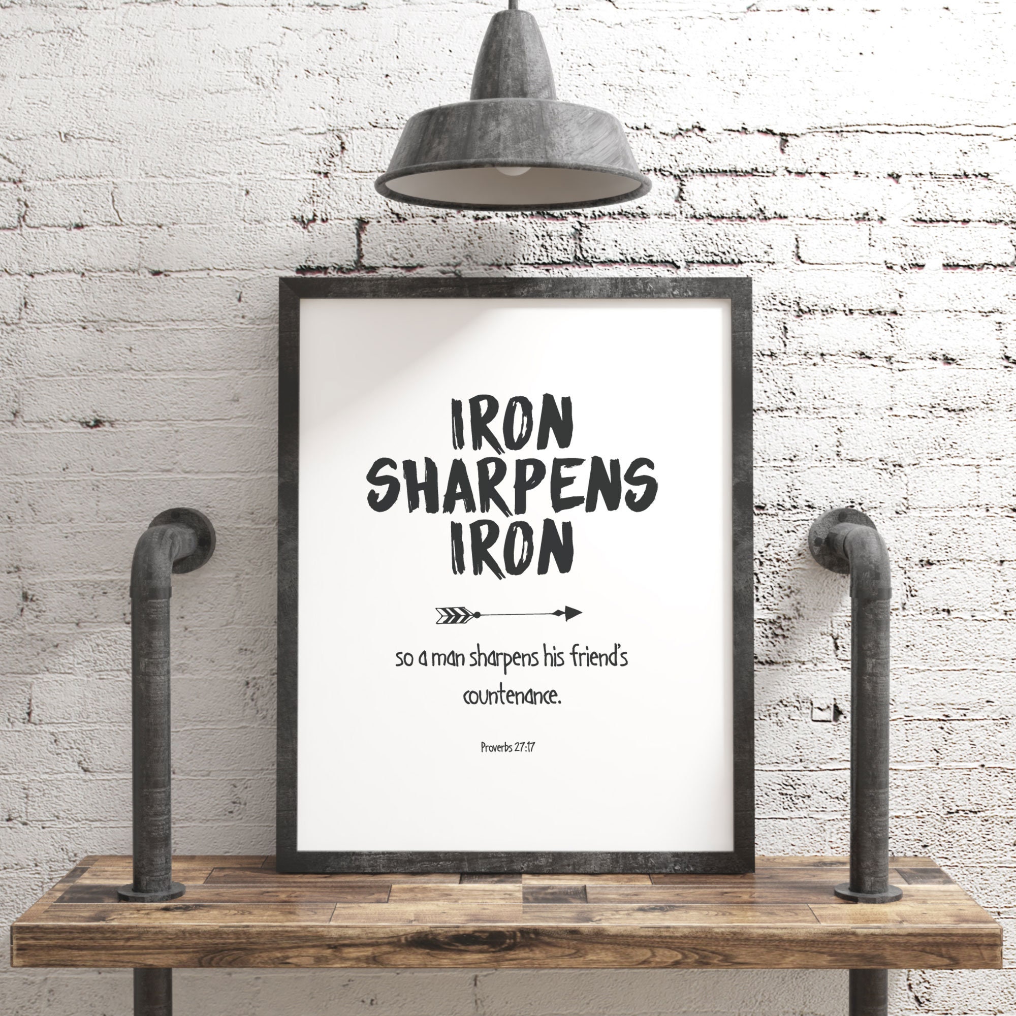Iron Sharpens Iron Friendship Quote JPG PNG Printable &amp; SVG Cut Files ...