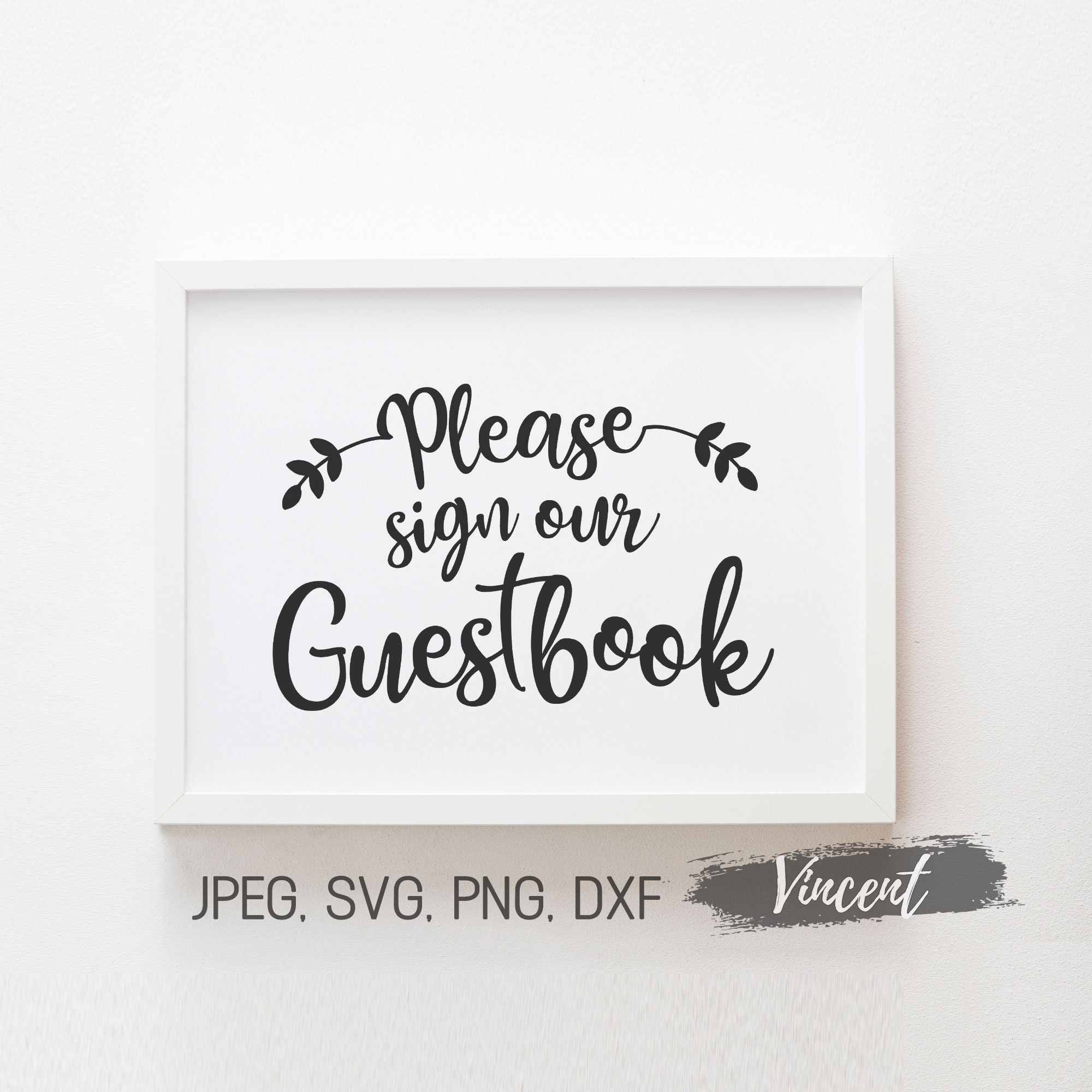 Please Sign Our Guest Book Printable JPEG 12 sizes Wedding | Etsy