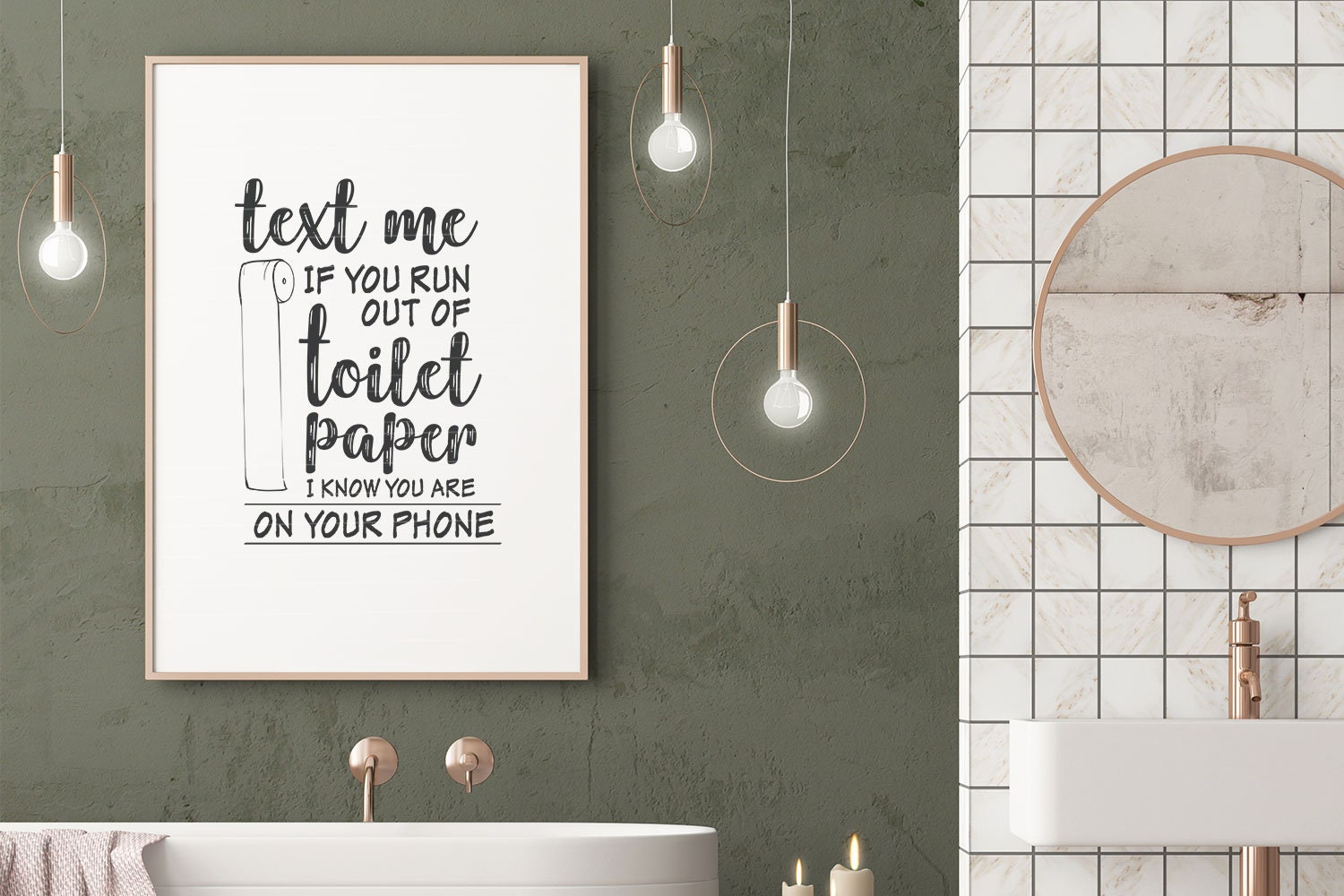 Funny Toilet Paper Quote Sign Printable & Cut Files SVG JPEG PDF Png