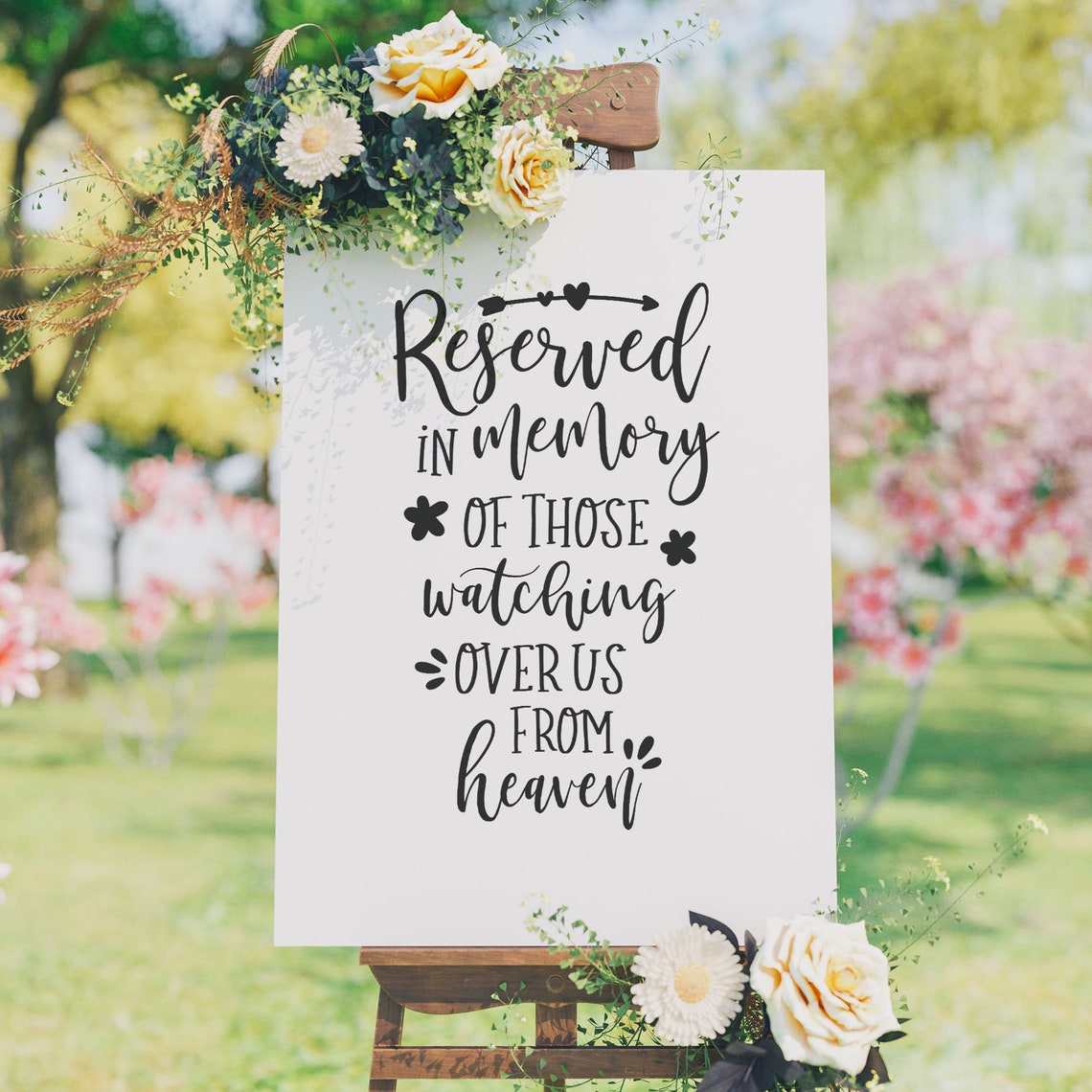 Reserviert In Memory Zeichen Hochzeit druckbare JPEG & SVG geschnittene