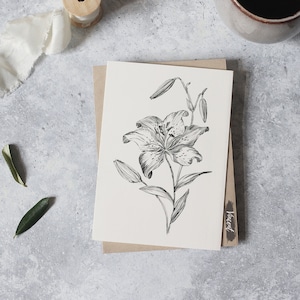 Tiger Lilie Blume Vintage Skizze Zeichnung druckbare JPEG, abstrakte botanische Garten Pflanze antike Kunst Dekor Drucke, Shirt Tasse Sublimation PNG