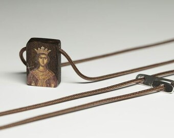 SAINT BARBARA Handmade necklace, religious Charm Jewelry, amulet, talisman, saint, Orthodox, gift