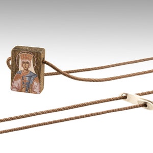 ŚWIĘTA OLGA Ręcznie robiony naszyjnik, religijna biżuteria z zawieszkami, prawosławny naszyjnik, amulet, talizman, prezent religijny, fylaxto