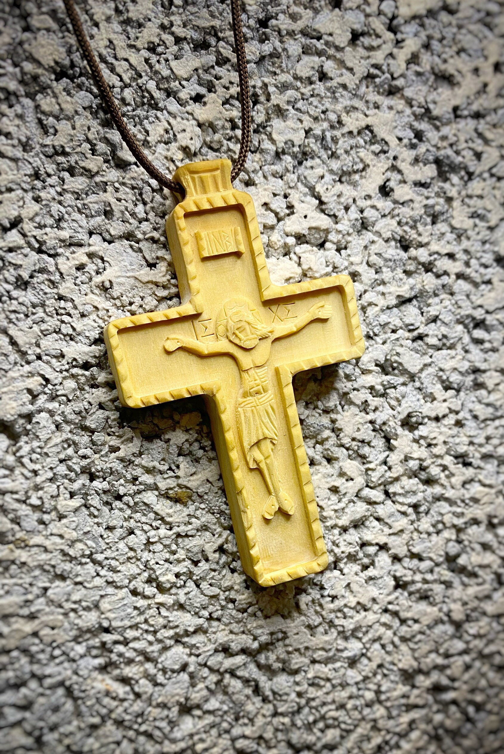 Orthodox Cross Necklace of the monks of Mount AthosWood Etsy