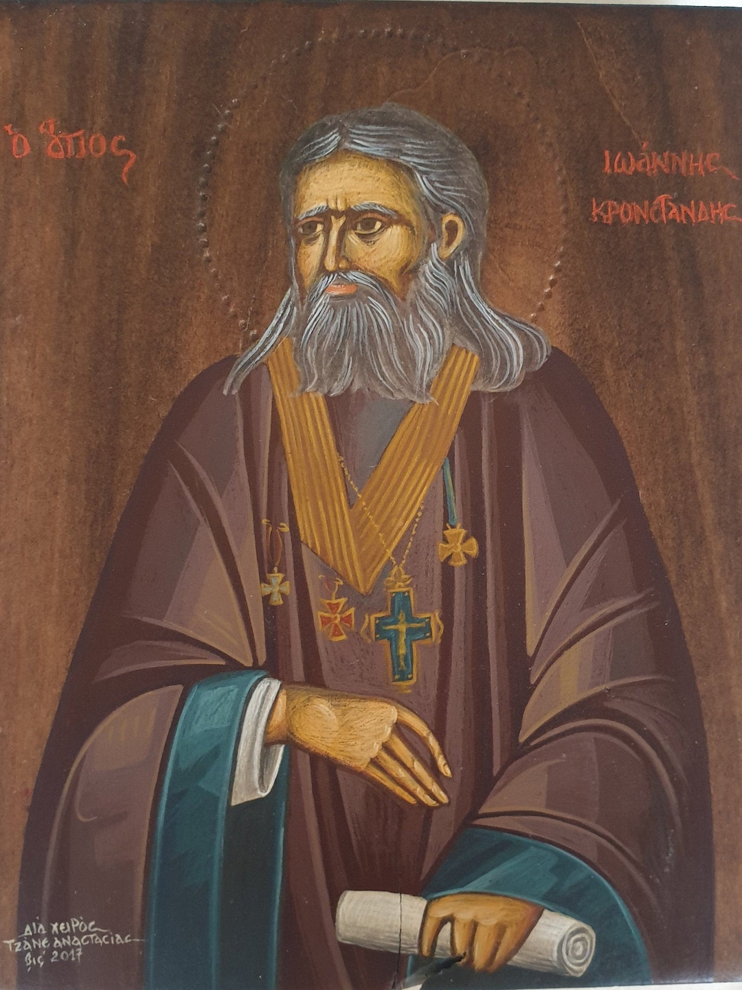Saint John of Kronstadt Hand Painted Orthodox Icon,st John the ...