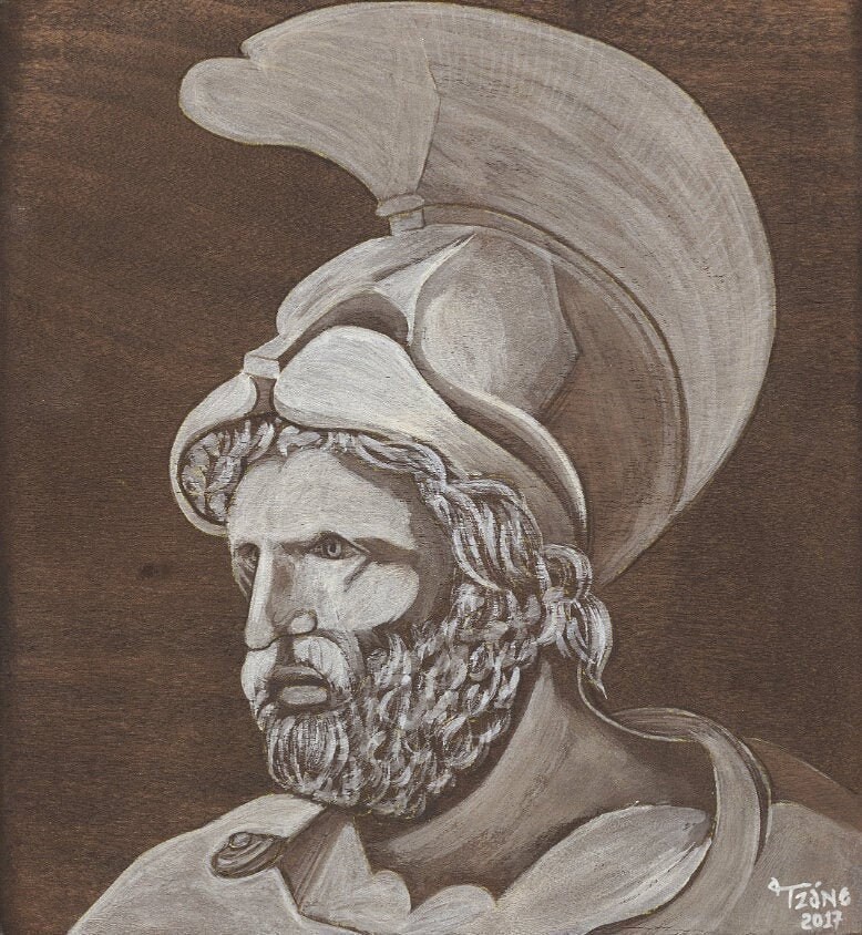 Ajax or Aias Hand Painted Ancient Greek Greek Mythological - Etsy UK