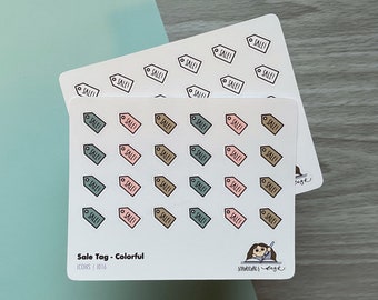 Sale Tag Icon Sticker | I016 | Minimal doodle sale sticker for bullet journals, planners, journals and scrapbooks