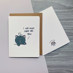 I will never fur-get you | Punny card for cat lovers, customizable cat cards, goodbye card, cat quarantine card