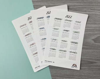 2024 Yearly Overview Calendar Sticker Sheet | F011 | A5/A6/Hobonichi Weeks full page functional sticker for bullet journal and notebooks