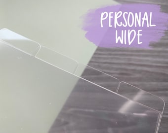 Personal Wide Planner Clear Dividers | Side and top dividers for PW ring planner