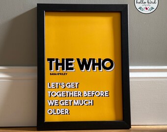 Baba O'Riley Lyric Print (Unframed) | The Who Inspired | Music Print | 70's Music | A4 A5 Prints