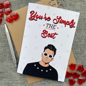 Carte inspirée de David Rose « Vous êtes simplement le meilleur » | Carte de Saint-Valentin | carte d'anniversaire | d'amour | Saint-Valentin | Carte A5