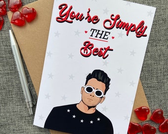 David Rose Inspired "You're Simply the Best" Card | Valentine's Card | Anniversary Card | Love Card | Valentine's Day | A5 Card