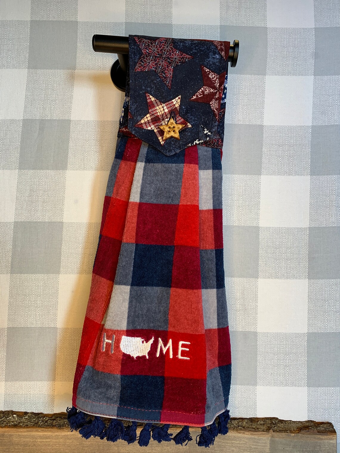 Oven towel hanging towel stove handle button towel towel | Etsy