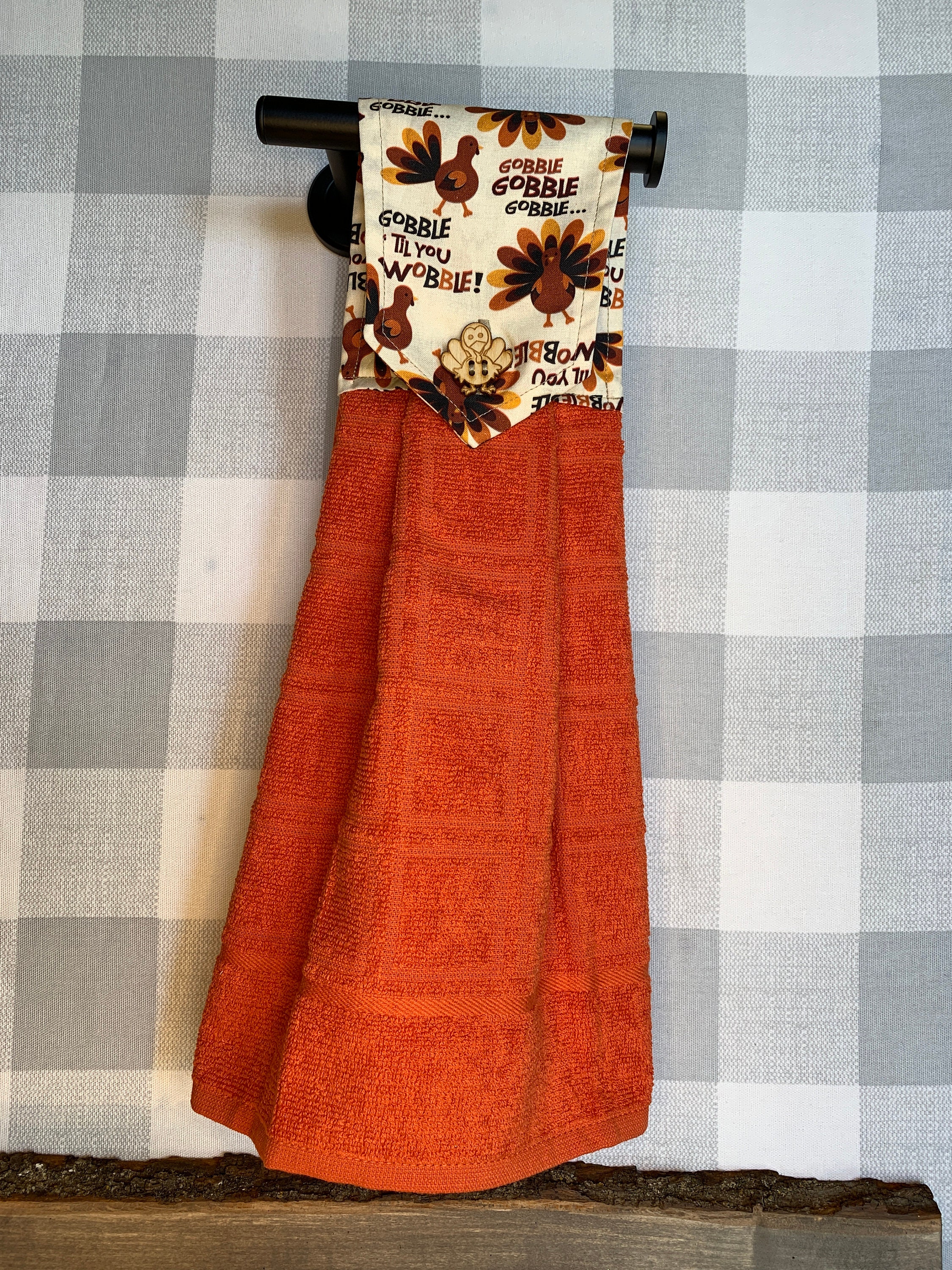 Oven towel hanging towel stove handle button towel towel Etsy