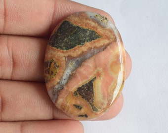 Natural Mushroom Jasper Cushion Cabochon Gemstone 54x35x5mm 86Cts Mushroom Jasper Hand Polished Cabochon Loose Gemstone For Jewelry Z-3344