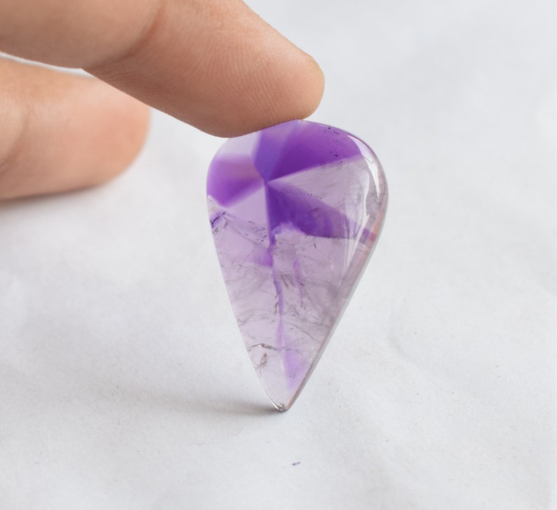 natural Pear Star Amethyst Loose Gemstone for making Pendant 32.65cts.Beautiful Star Amethyst Cabochon 32x20x8mm