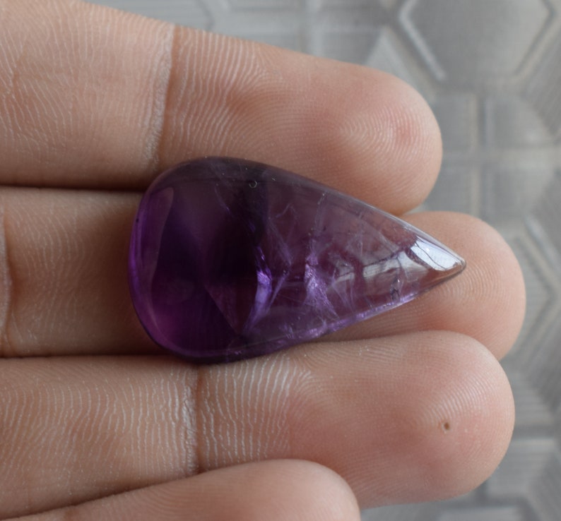 natural Pear Star Amethyst Loose Gemstone for making Pendant 32.65cts.Beautiful Star Amethyst Cabochon 32x20x8mm