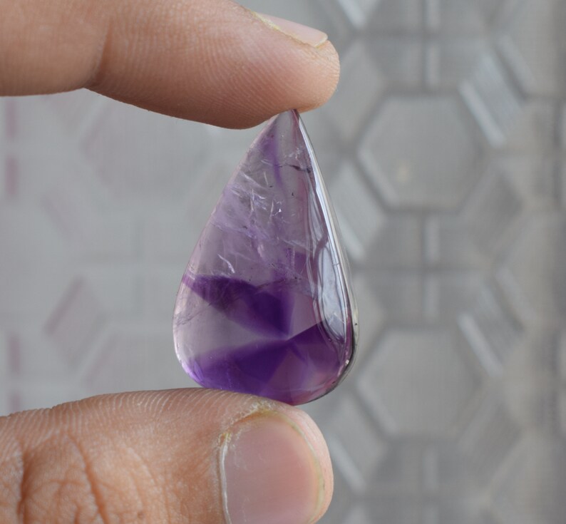 natural Pear Star Amethyst Loose Gemstone for making Pendant 32.65cts.Beautiful Star Amethyst Cabochon 32x20x8mm