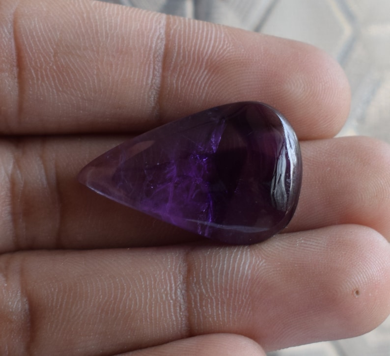 natural Pear Star Amethyst Loose Gemstone for making Pendant 32.65cts.Beautiful Star Amethyst Cabochon 32x20x8mm