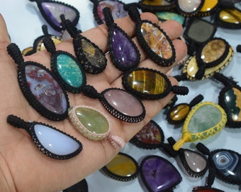 Macrame Jewelry Handmade Macrame Pendant LA-4137 Gemstone Pendant Thebestjewellery Golden Rutile cabochon Macrame Pendant Boho Pendant Macrame Jewelry Handmade Macrame Pendant LA-4137 Gemstone Pendant Thebestjewellery Golden Rutile cabochon Macrame Pendant Boho Pendant