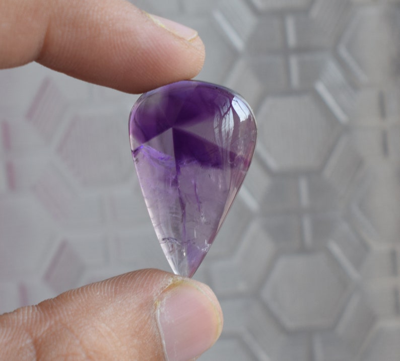 natural Pear Star Amethyst Loose Gemstone for making Pendant 32.65cts.Beautiful Star Amethyst Cabochon 32x20x8mm