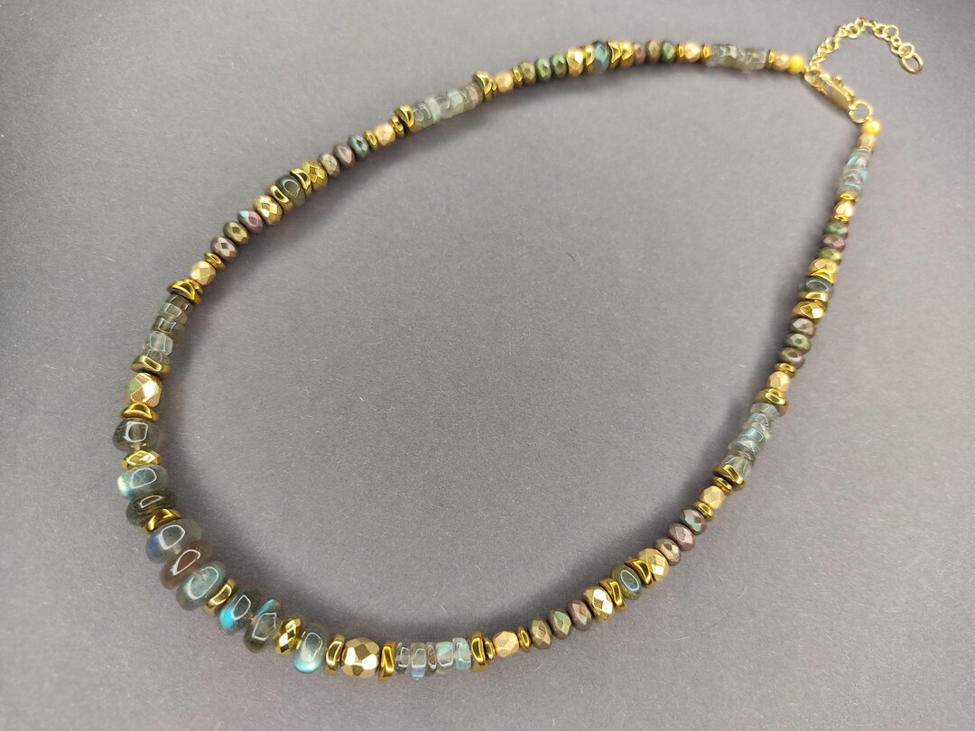 Collier Ancien En Hématite Naturelle - Bijou Vintage élégant, Occasion - Origine France