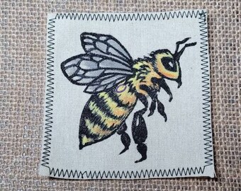 Bee Patch, Honeybee Patch, Inersex Patch, Intersex Pride, Pride Patch, LGBTQ Patch, Bee Applique, Sew On Patch, Insect Patch, LGBTQ Pride