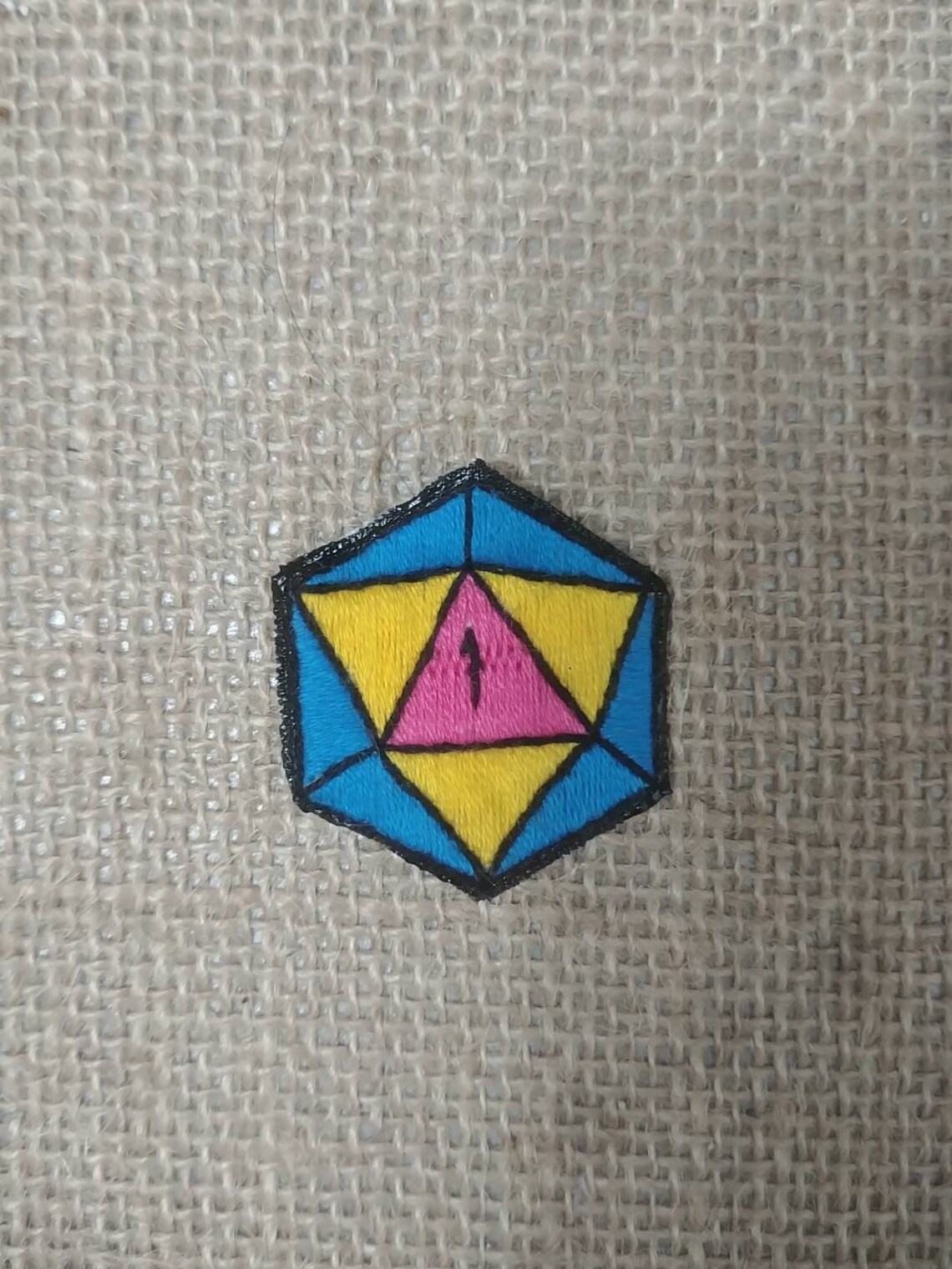 D20 Patch D20 Embroidered Patch RPG Dice Patch Pan Pride Etsy