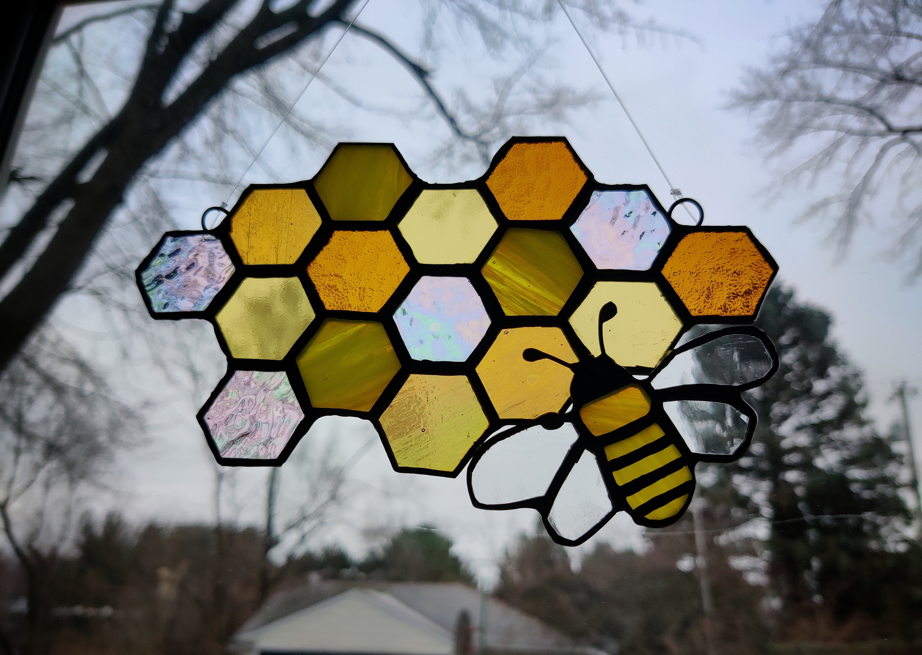 PDF Honeycomb Bee Pattern for Stained Glass - Etsy