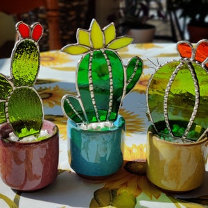 Simple Succulents PDF Pattern for Stained Glass