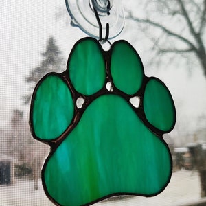 Paw Print PDF Stained Glass - Etsy