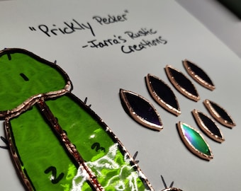 Prickly Pecker Stained Glass Cactus Pattern