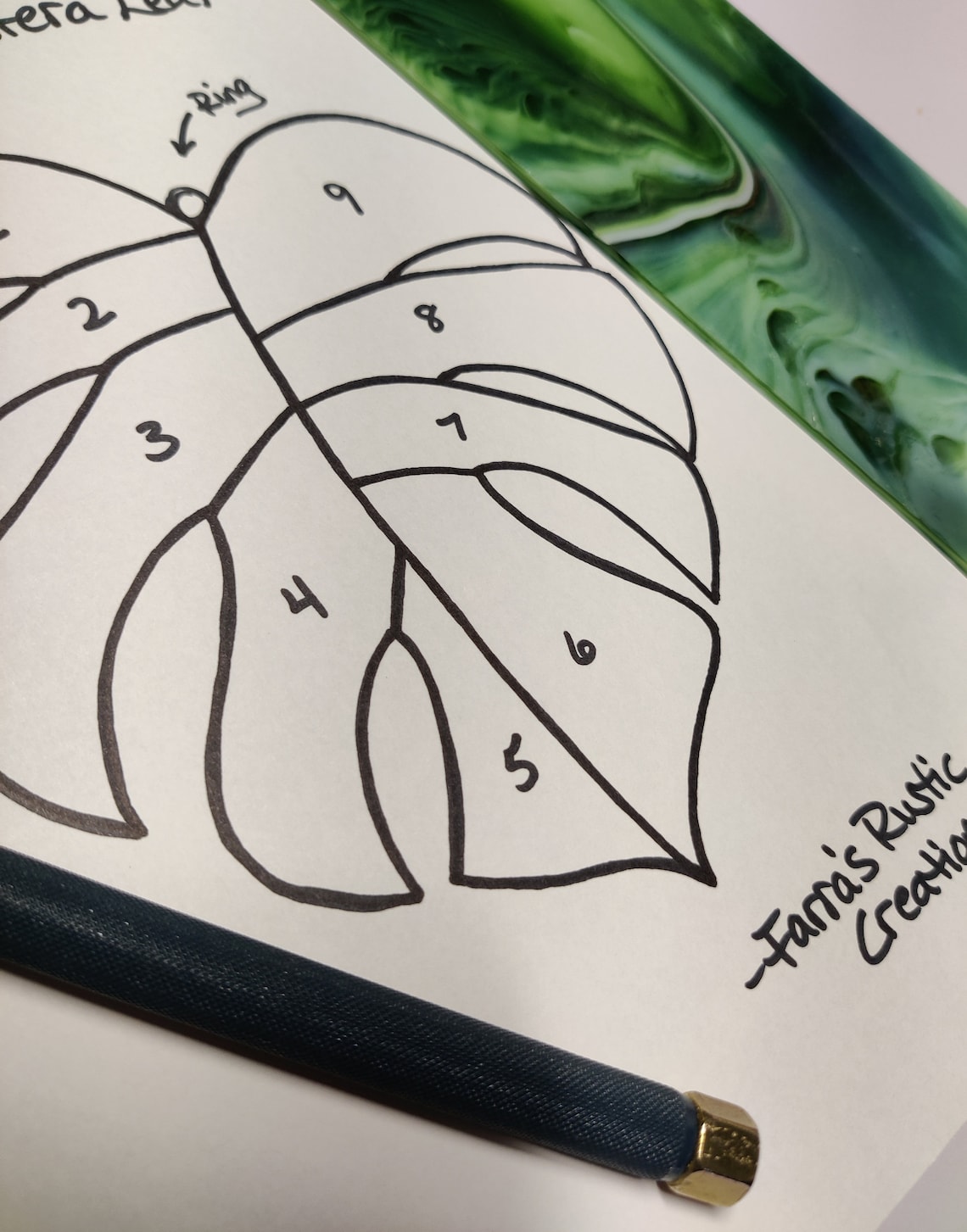 Monstera Leaf Stained Glass PDF Pattern Etsy