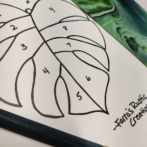 Monstera Leaf Stained Glass PDF Pattern image 3