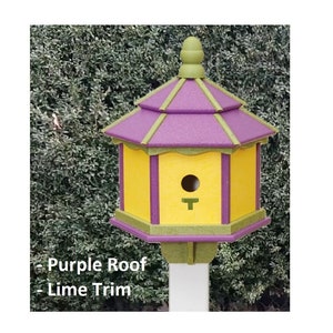 Amish Handmade 3 Nesting Compartments All White Weather Resistant Made of Poly Lumber Bird House Birdhouse Outdoor Large