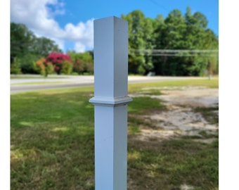 Decorative Post For Birdhouse or Bird Feeder, White Post, Mount Bird houses and Feeders With Ease