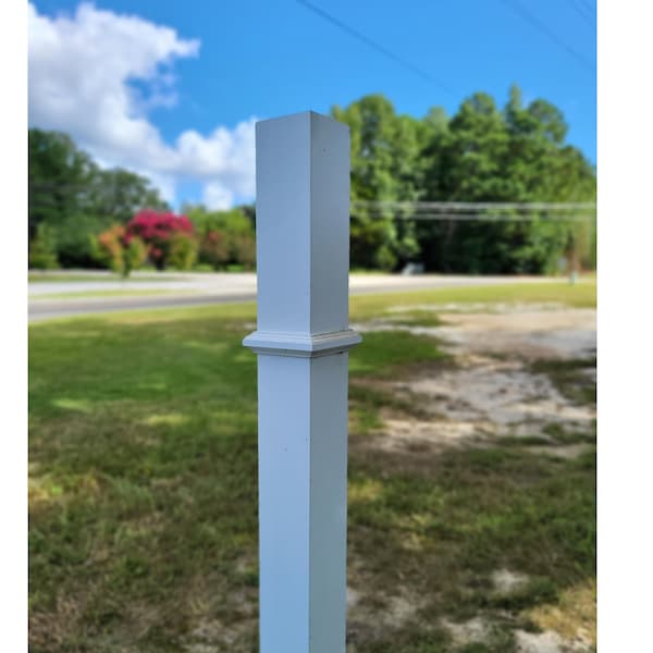 Decorative Post For Birdhouse or Bird Feeder, White Post, Mount Bird houses and Feeders With Ease