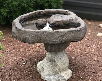 Birdbath - Watering Dish - Garden Décor - Handmade - Patio - Gift - Garden Accent - Natural - Bird Lovers - Outdoors - Birdwatch