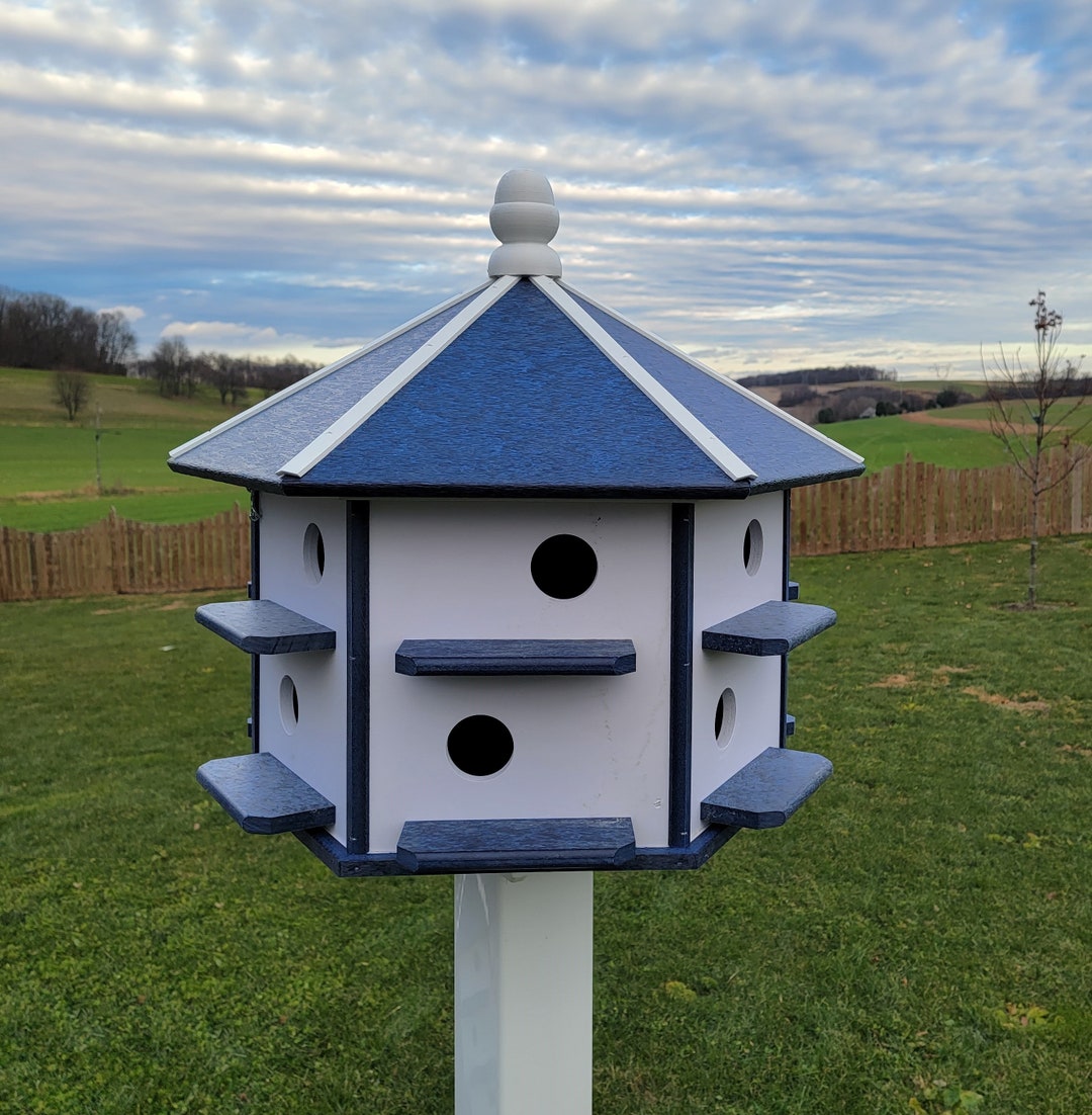 Birdhouse Purple Martin Amish Made 12 Nesting Compartments Garden